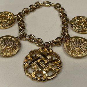 Gold Coin Charm Bracelet